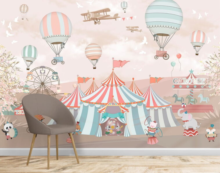 amusement park and circus animals wallpaper