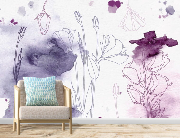watercolor floral abstract background wallpaper