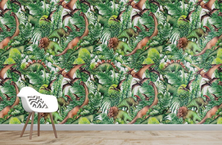 animals of jurassic park dinosaurs exotic plants wallpaper