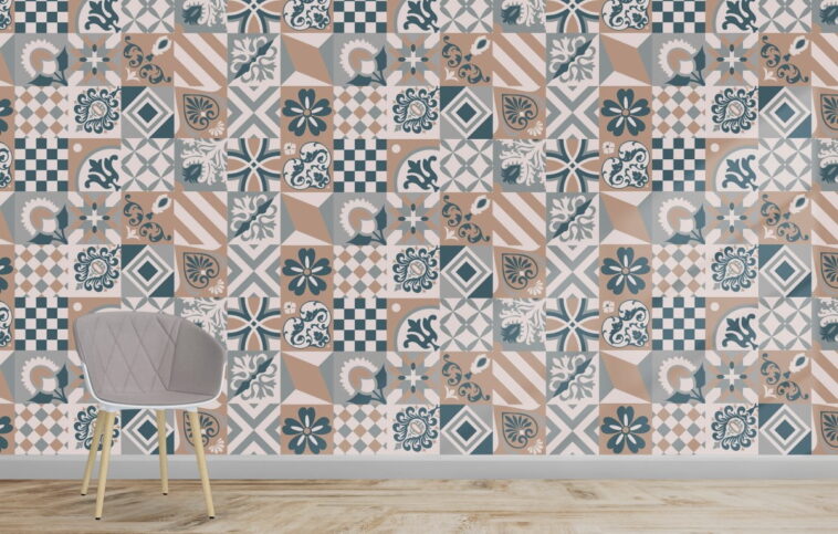 arabic and moroccan style square modern design wallpaper