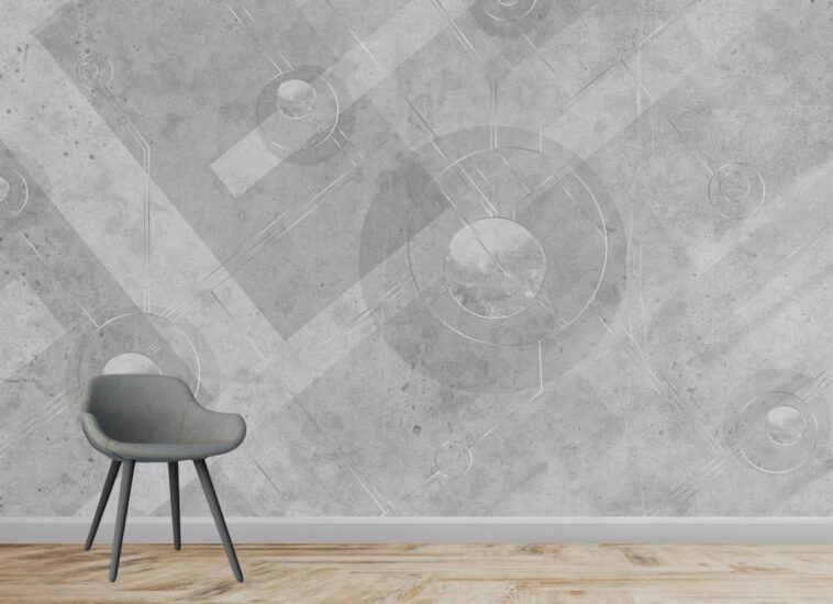 gray circle and square abstract geometric shapes wallpaper