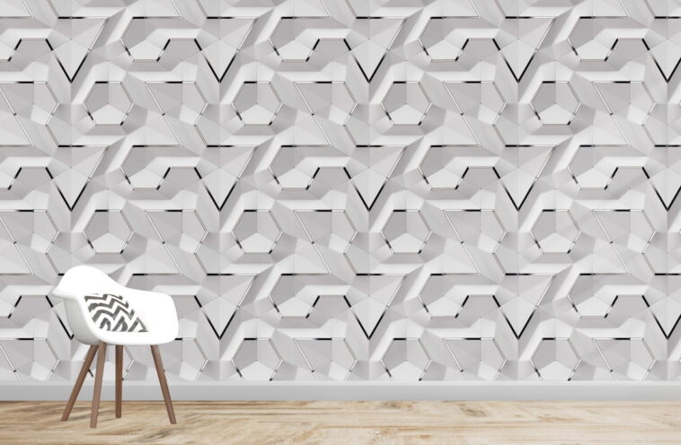 gray white panel decor geometric background wallpaper
