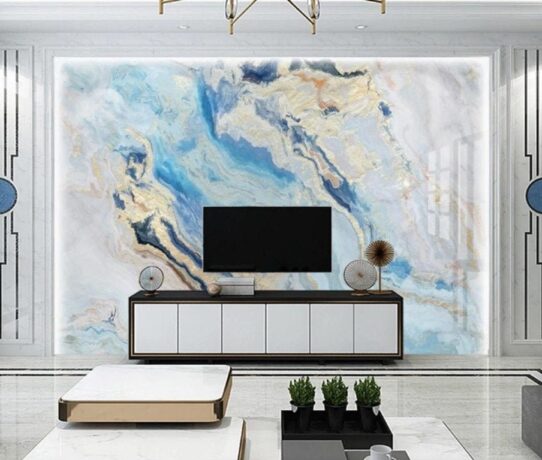 Fluid Water Marble Texture Wall Murals Wallpaper