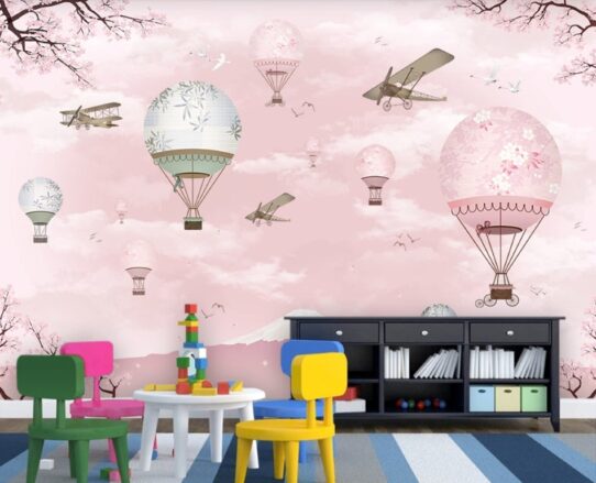 Pink Sky Wall Murals Wallpaper