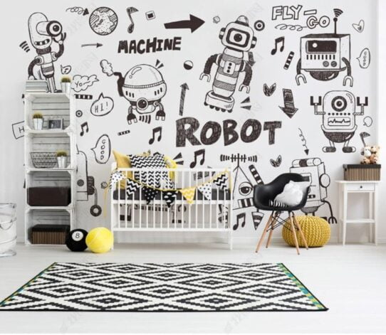 Robots Wall Murals Wallpaper