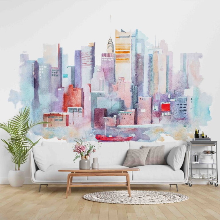 Colorful Skyscrapercity Wall Murals Wallpaper