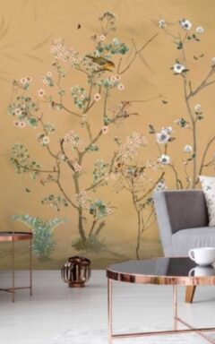 Flowers Birds Wall Murals Wallpaper