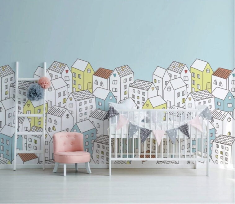 Colorful Houses Wall Murals Wallpaper