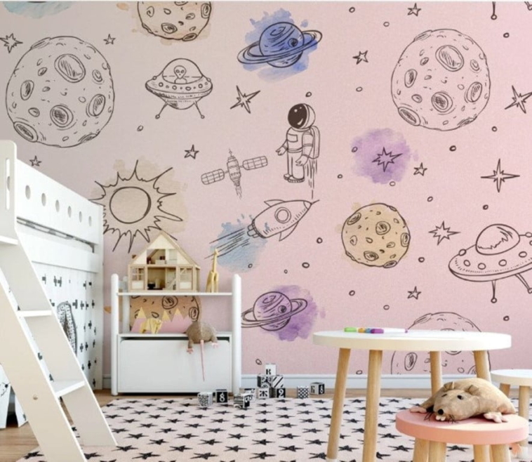 Space Objects Wall Murals Wallpaper