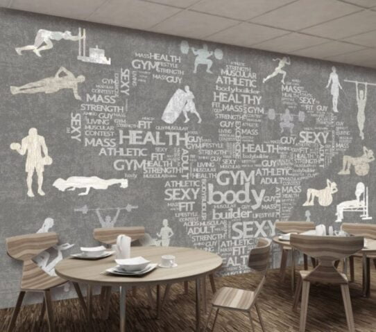 Gym Fitness Wall Murals Wallpaper