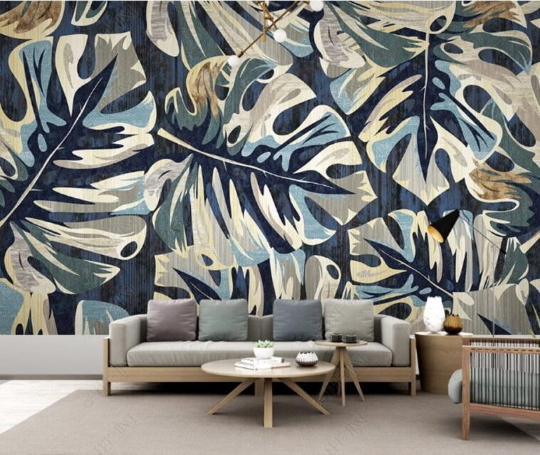 Watercolor Leaves Wall Murals Wallpaper